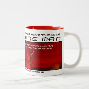 Caneca de café grande satã" do homem da doutrina