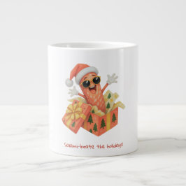 Caneca De Café Grande saúdam o Natal com salame!