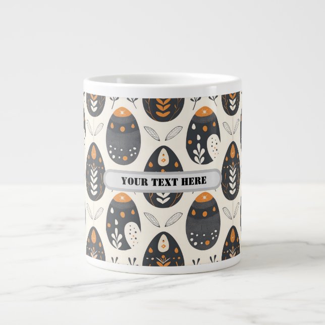 Caneca De Café Grande Scandi Motif n.o 6 | (Frente)