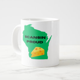 Caneca De Café Grande Scansin (Wisconsin) Orgulhoso!