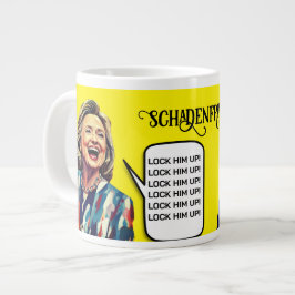 Caneca De Café Grande Schadenfreude Hillary diz Trump Up