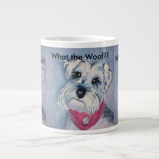 CANECA DE CAFÉ GRANDE SCHNAUZER CINZENTO DIMINUTO (Frente)