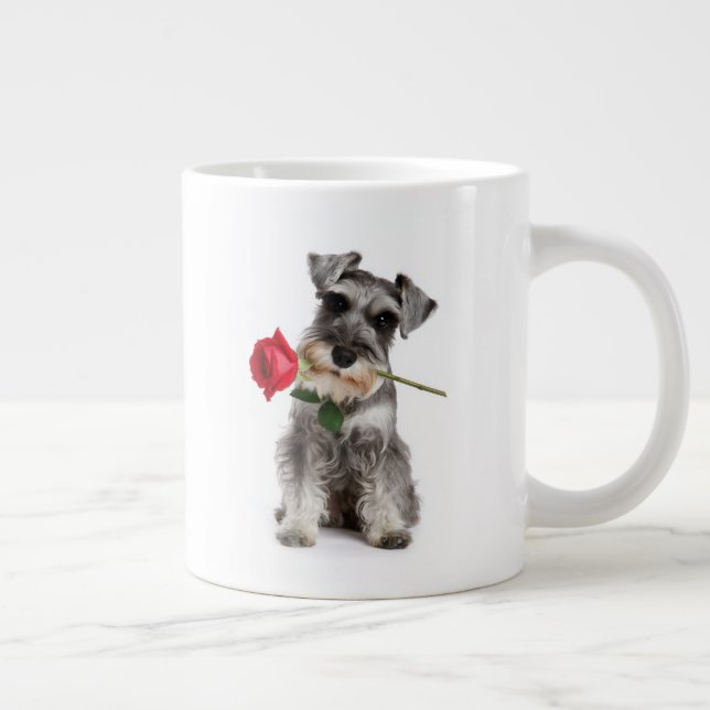 Caneca De Café Grande Schnauzer Love (Direita)