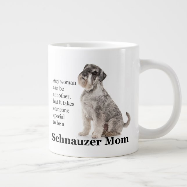 Caneca De Café Grande Schnauzer Mãe Jumbo Mug (Direita)