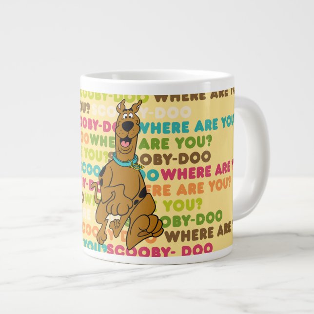Caneca De Café Grande Scooby-Doo Correndo "Onde Você Está?" (Frente Esquerda)