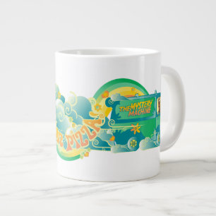 Caneca De Café Grande Scooby-Doo Mystery Machine "I Brake For Pizza"