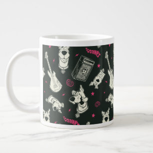 Caneca De Café Grande Scooby-Doo Punk Guitar e Padrão Amp