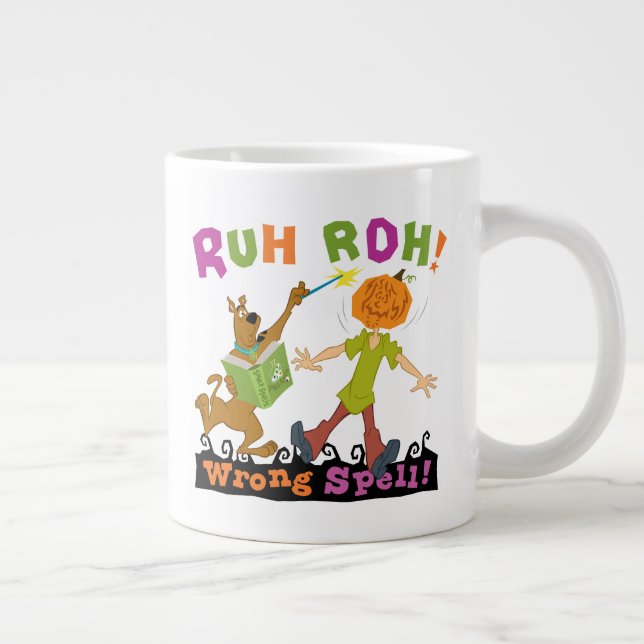 Caneca De Café Grande Scooby-Doo | Ruh Roh! Ortografia Errada! (Direita)