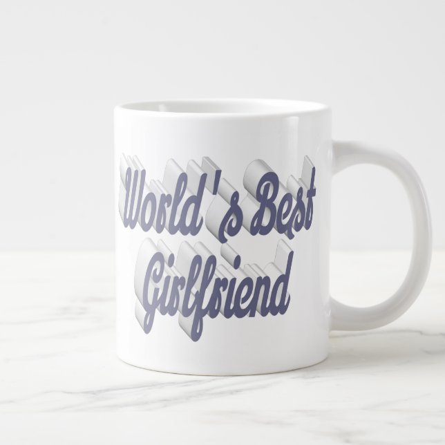 Caneca De Café Grande script da cinza namorada (Direita)
