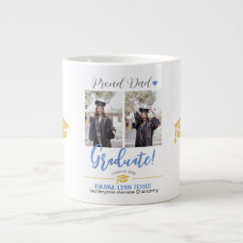 Caneca De Café Grande Script de Obrigados de Boné ouro para gradação ele