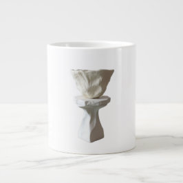Caneca De Café Grande Sculptural Plaster Pedestal Raw Hand-Formed Brutal