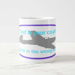 Caneca De Café Grande Se Deus é seu copiloto... você está no lugar er