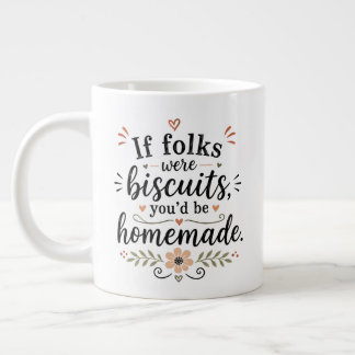 Caneca De Café Grande Se você fosse biscoitos.....