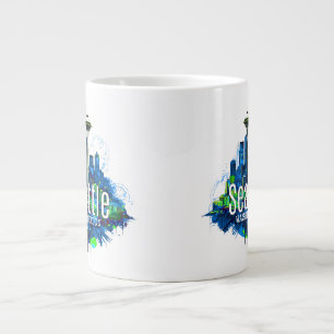 Caneca De Café Grande Seattle Skyline Stroke