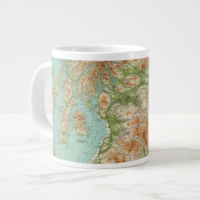 Caneca De Café Grande Seção Sul da Escócia (Frente Esquerda)