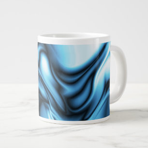 Caneca De Café Grande Seda Azul