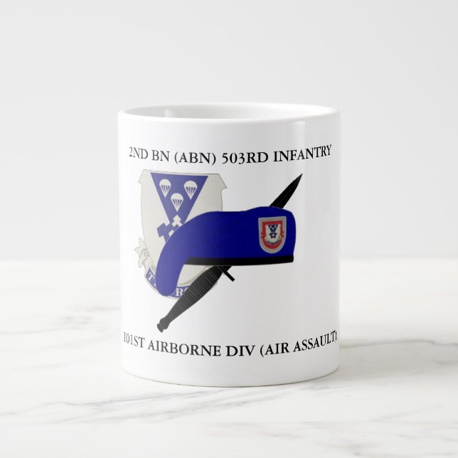 CANECA DE CAFÉ GRANDE SEGUNDO BATTALION (ABN) 503RD INFANTRY JUMBO MUG (Frente)