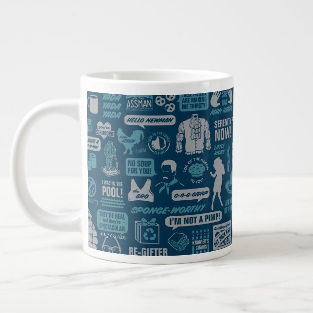 Caneca De Café Grande Seinfeld | Padrão-memória (Esquerda)