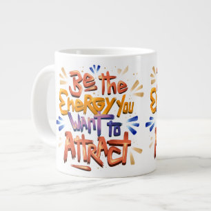 Caneca De Café Grande Seja A Energia Que Você Quer Atrair