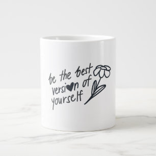 Caneca De Café Grande Seja a Melhor Versão de Si Mesmo Motivacional