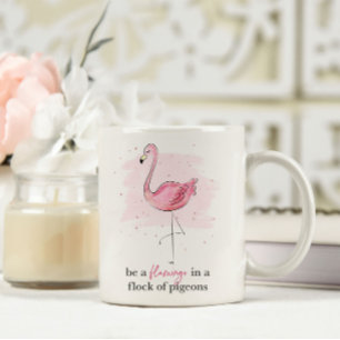 Caneca De Café Grande Seja um Flamingo