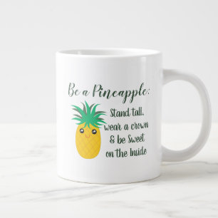 Caneca De Café Grande Seja Uma Cotação Motivacional Inspiracional Pineap