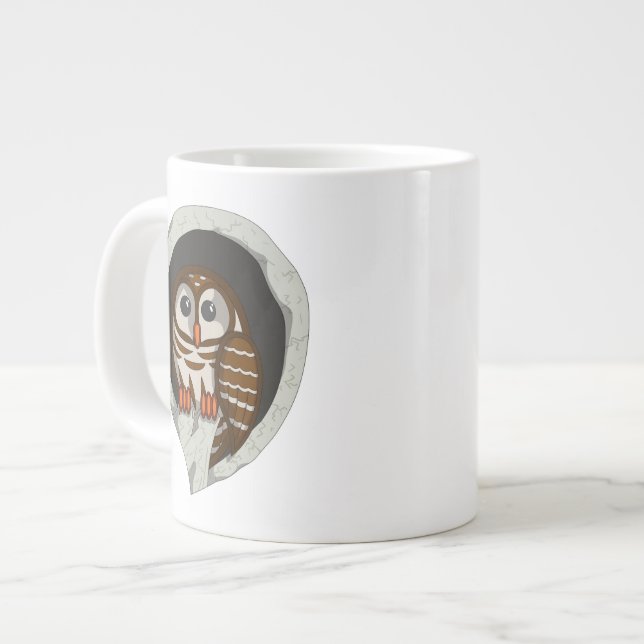 Caneca De Café Grande Selene, a Coruja Specialty Mug (Frente Esquerda)