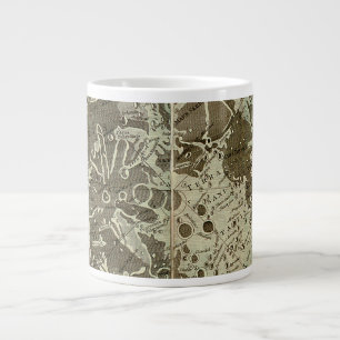 Caneca De Café Grande Selenografia de Bowles ou Mapa da Lua - 1780