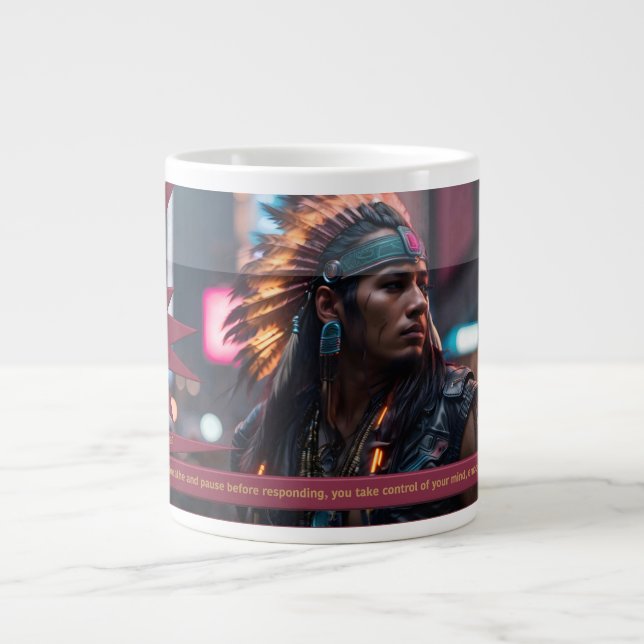 Caneca De Café Grande "Self-Control Is YOUR SuperPower" (Frente)
