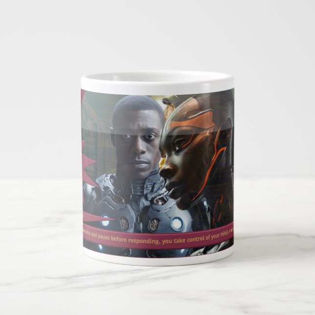 Caneca De Café Grande "Self-Control Is YOUR SuperPower" (Frente)