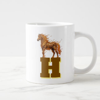 Caneca De Café Grande Selo Espírito Selvagem – Arte de Cavalos Majestoso
