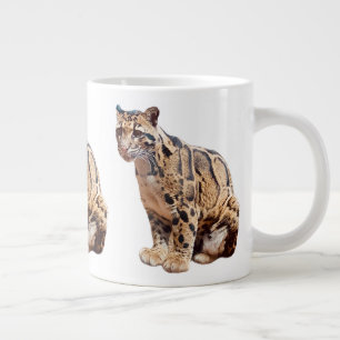 Caneca De Café Grande selva de grande gato com fotografia-leopardo nubla