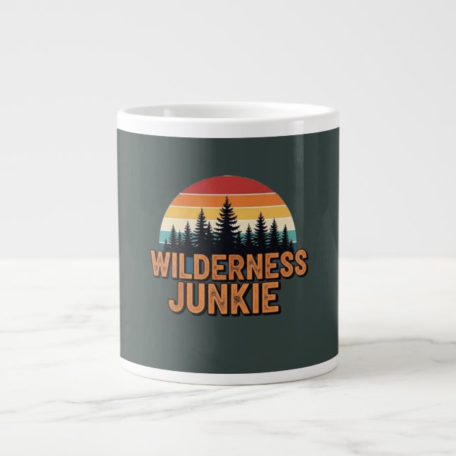 Caneca De Café Grande Selvagem vagem retro design (Frente)