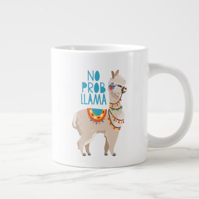 Caneca De Café Grande Sem Prob Llama (Direita)