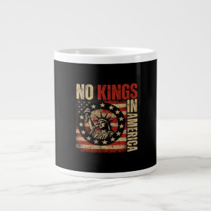 Caneca De Café Grande Sem Reis Na América Clássico Patriótico Grunge Vin