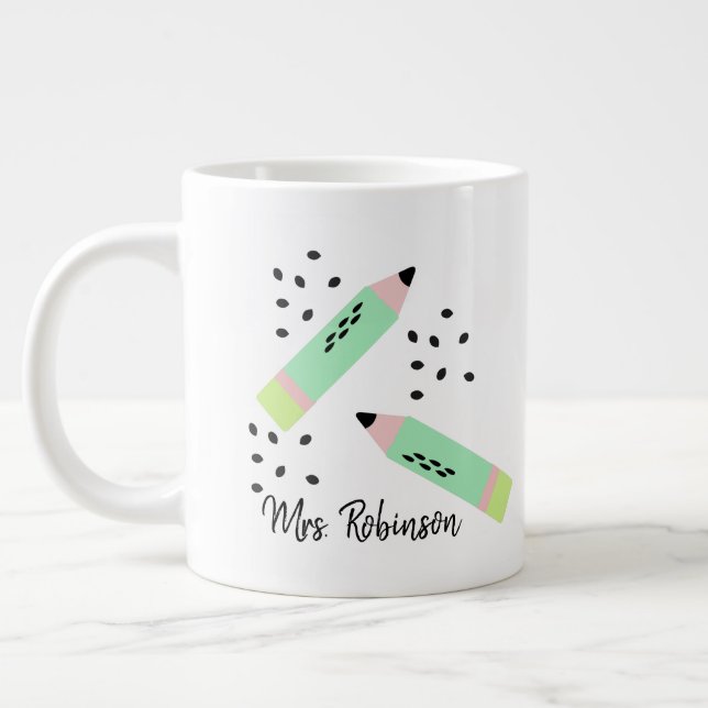 Caneca De Café Grande Sementes de Melancia de Volta às Aulas Presente pa (Esquerda)