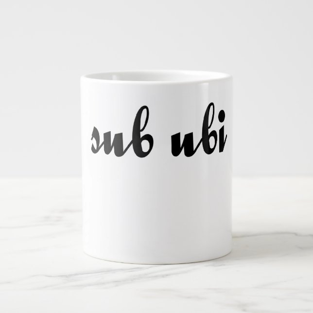 Caneca De Café Grande Semper Ubi Sub Ubi (Frente)