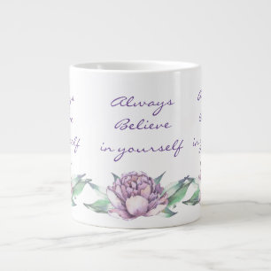 Caneca De Café Grande Sempre acreditado em si mesmo