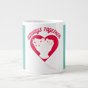 Caneca De Café Grande Sempre Juntos, Amor