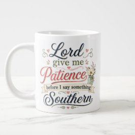 Caneca De Café Grande Senhor me dê paciência antes......