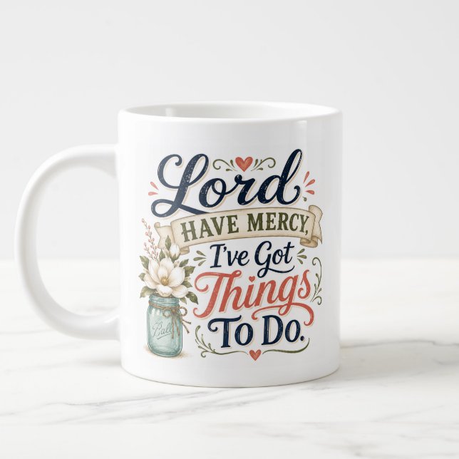 Caneca De Café Grande Senhor tenha misericórdia, (Esquerda)