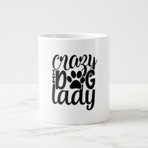 Caneca De Café Grande Senhora Cachorro Louco