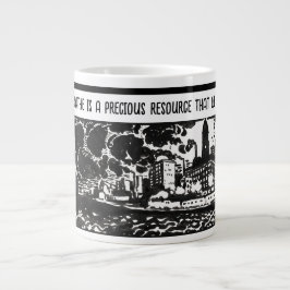 Caneca De Café Grande Sensibilização para a Poluição do Ar Presentes Mod