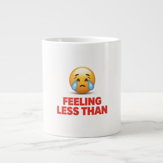 Caneca De Café Grande Sentindo Menos Que (Frente)