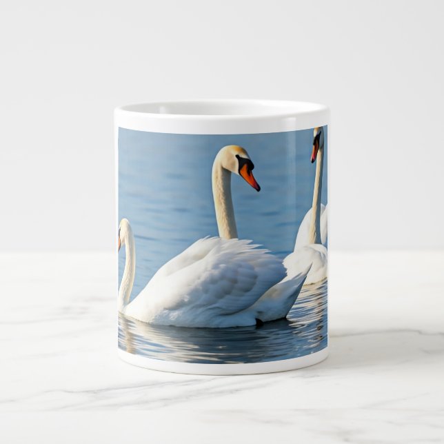 Caneca De Café Grande Serenidade Swan (Frente)