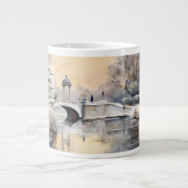 Caneca De Café Grande Sereno Inverno Jardins de Kensington Londres Canec