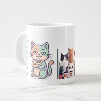 Caneca De Café Grande Sério? Gato de Baixa Energia e Alto Julgamento
