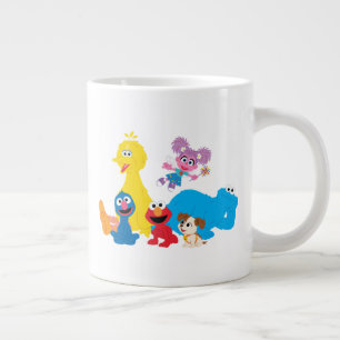 Caneca De Café Grande Sesame Street Amigos Coloridos da Sesame Street