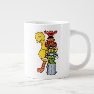Caneca De Café Grande Sesame Street Amigos da Sesame Street Posam