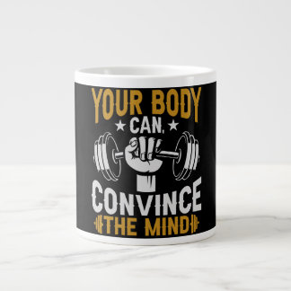 Caneca De Café Grande Seu Corpo Pode Convencer Treino de Academia de Fit